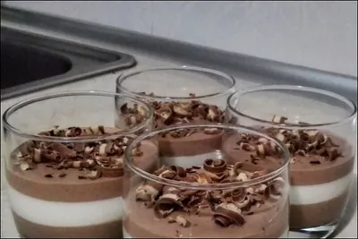 Сметанно-шоколадное желе