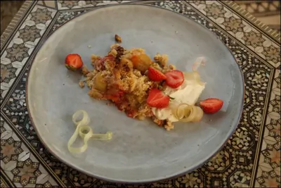 Крамбл с ревенем