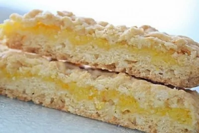 Пирог тертый диетический с апельсиновой начинкой