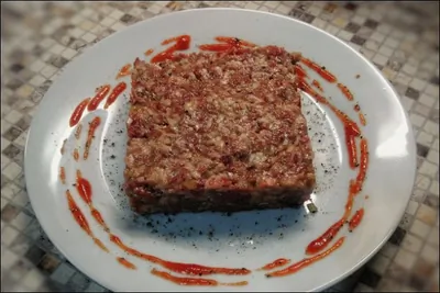 Острый тартар из говядины