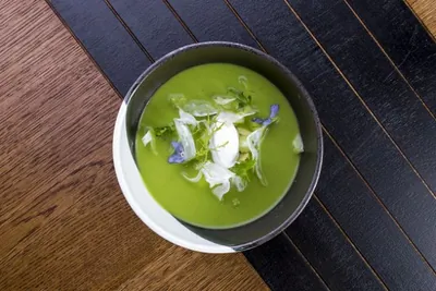 Гаспачо из зеленых овощей