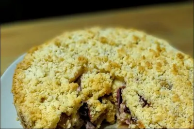 Сливово-сливочный пирог