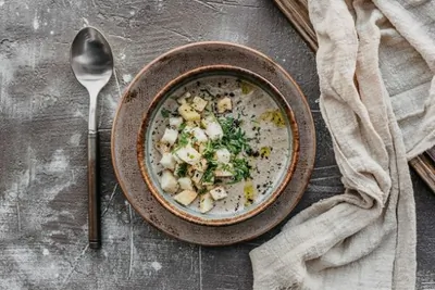 Грибной крем-суп с трюфельным маслом