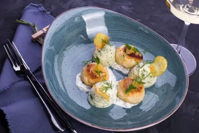 Котлеты из щуки с трюфельным пюре и картофелем