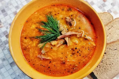 Кислые щи с гусем