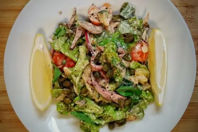 Салат с телячьим сердцем и грибами «Сердцеед»