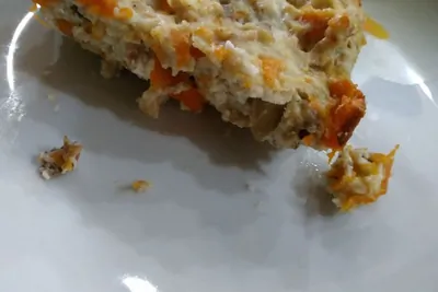 Овсяно-творожная запеканка с тыквой и грецкими орехами