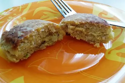 Котлеты из нута и мясного фарша