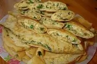 Блины с сыром и зеленью
