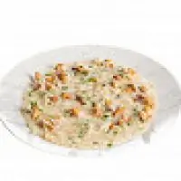 Копченое ризотто с лисичками