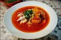 Лагман с курицей и сельдереем