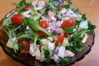 Овощной салат с индейкой