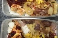 Запеченная курица с рисом