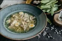 Куриный бульон с домашней лапшой