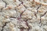 Творожный пирог с малиной и ананасами