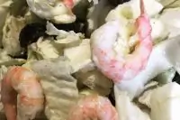 Диетический салат с креветками