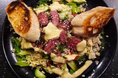 Филе миньон с булгуром