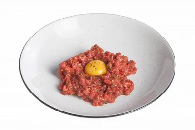 Тартар из глазного мускула с желтком