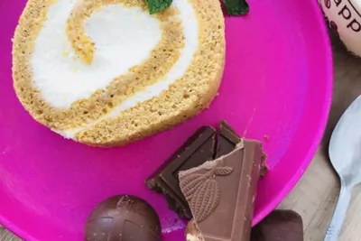 Тыквенный рулет со сливочным сыром