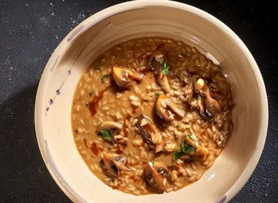 Ризотто с белыми грибами от Мирко Дзаго