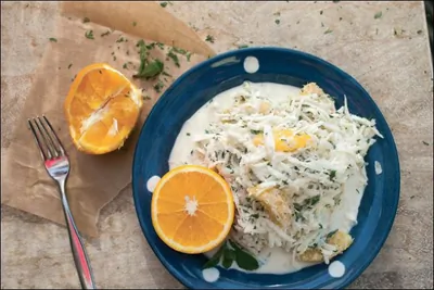 Салат из редьки с апельсином и йогуртом
