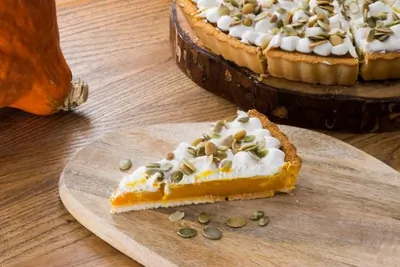 Пряный пирог c тыквенным муссом