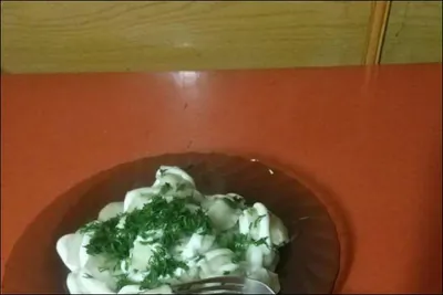 Пельмени на кефире с зеленым луком