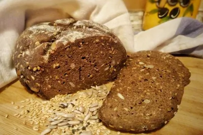 Кетохлеб из льняной муки с семечками