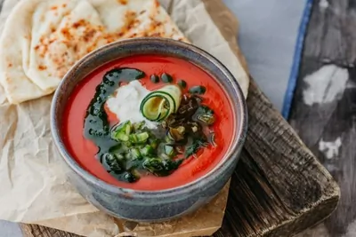 Томатный гаспачо с халапеньо