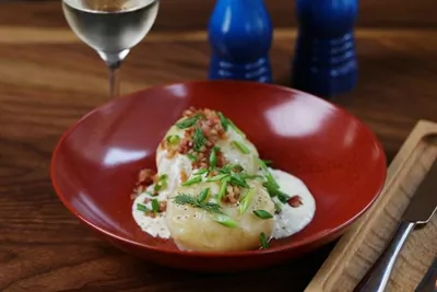 Цеппелины с творогом и мясом