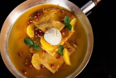 Креп-сюзетт с мороженым