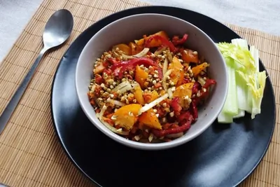 Сыроедческая гречка-карри