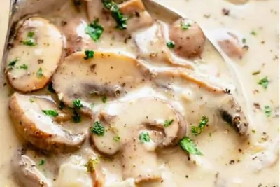 Сливочный суп с шампиньонами