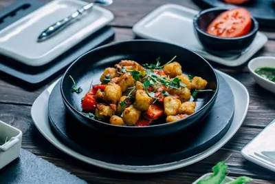 Рагу из черного гренадера и овощей