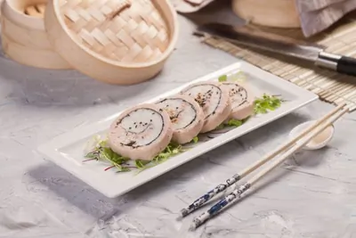 Террин из белой и красной рыбы