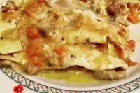 Лазанья с тыквой и куриной грудкой