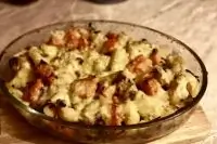 Курица, запеченная с тыквой и картофелем