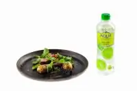 Ягненок с пюре из шампиньонов и земляникой