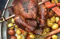 Копченая курица на вертеле