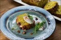 Тыквенная запеканка с грибным муссом