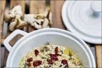 Ризотто из дзавара с грибами и сливками