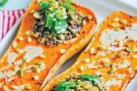 Запеченная тыква с киноа