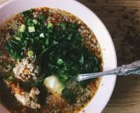 Гречневый суп на курином бульоне