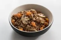 Гречка с грибами и запеченной тыквой