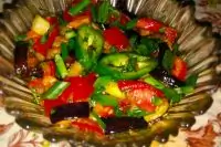 Салат из баклажанов с соевым соусом