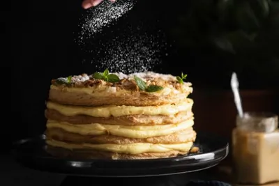 «Наполеон» из готового слоеного теста