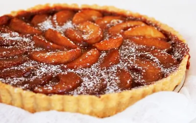 Тарт с яблоками в сливочной карамели