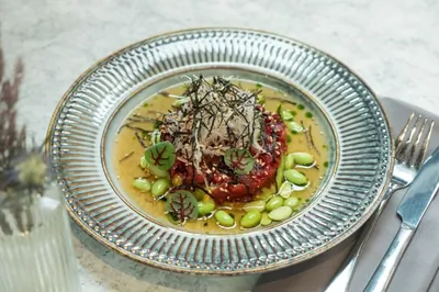 Тартар из вяленого арбуза