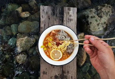 Рамен с копченой курицей