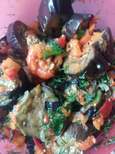 Острый баклажанный салат